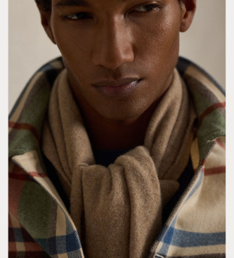 Polo Ralph Lauren Bufanda Fringe de lana marrn