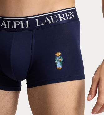 Polo Ralph Lauren Bxer de algodn con Polo Bear marino