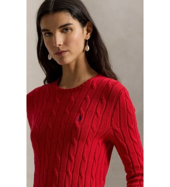 Polo Ralph Lauren Vestido de algodão com corpete de oitos vermelhos