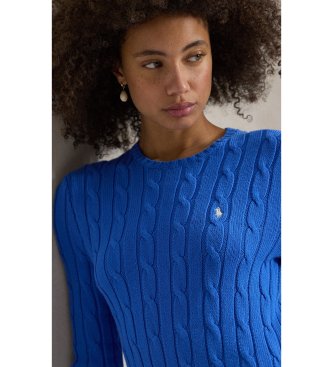 Polo Ralph Lauren Vestido de algodão com corpete de oitos azuis