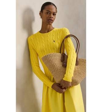 Polo Ralph Lauren Bomuldskjole med gul ottetalsoverdel