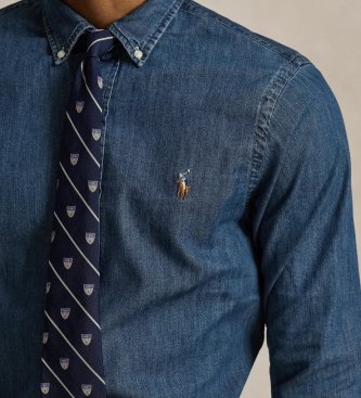 Polo Ralph Lauren Camicia 710548539001 blu denim