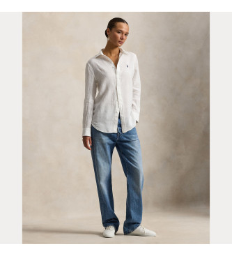 Polo Ralph Lauren Classic Fit wei�es Leinenhemd