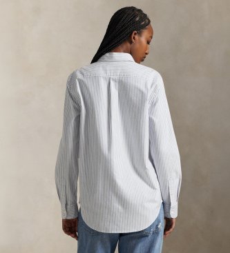 Polo Ralph Lauren Camisa Classic Fit Striped Oxford blanco, azul