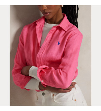 Polo Ralph Lauren Camisa clssica de manga comprida cor-de-rosa