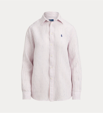 Polo Ralph Lauren Klasična lanena srajca bela