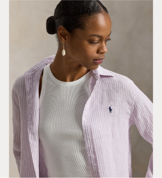 Polo Ralph Lauren Klassisches rosa Leinenhemd