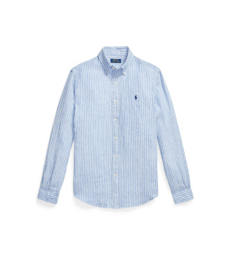 Polo Ralph Lauren Maßgeschneidertes Leinenhemd blau