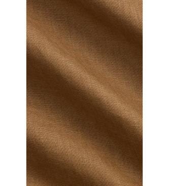 Polo Ralph Lauren Maßgeschneidertes braunes Leinenhemd