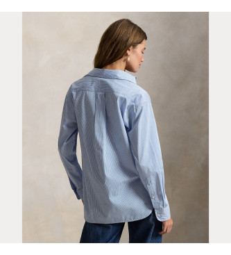 Polo Ralph Lauren Blau gestreiftes Baumwollhemd