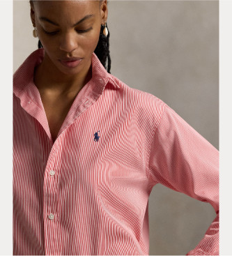 Polo Ralph Lauren Rot gestreiftes Baumwollhemd