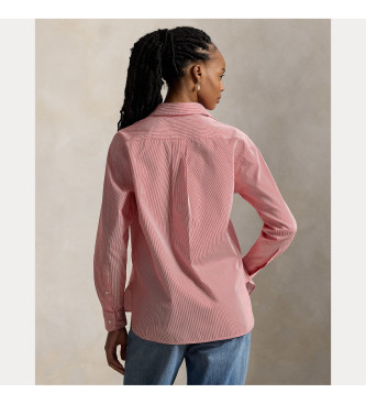 Polo Ralph Lauren Rot gestreiftes Baumwollhemd