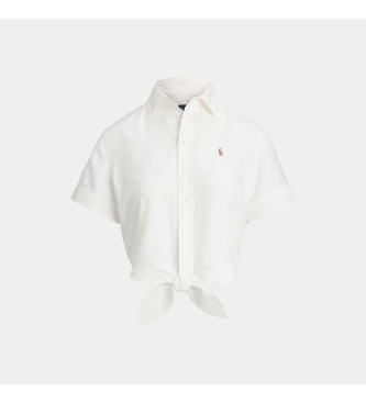 Polo Ralph Lauren Camisa de algodão Cotton Oxford com laço branco