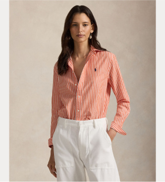 Polo Ralph Lauren Hemd aus Baumwolle und Leinen Classic Fit orange