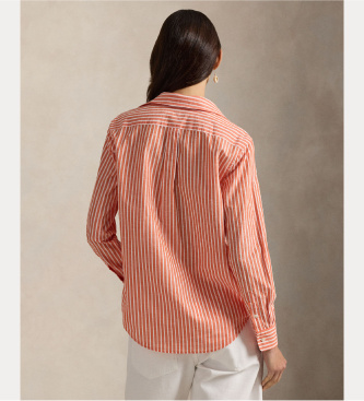 Polo Ralph Lauren Hemd aus Baumwolle und Leinen Classic Fit orange