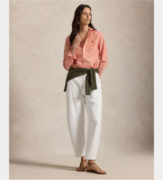 Polo Ralph Lauren Hemd aus Baumwolle und Leinen Classic Fit orange