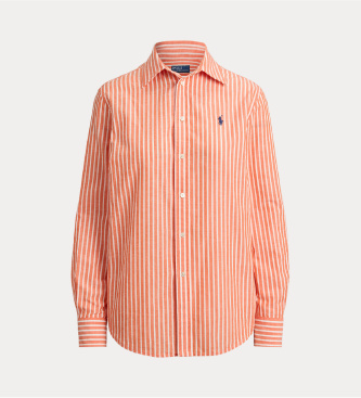 Polo Ralph Lauren Hemd aus Baumwolle und Leinen Classic Fit orange