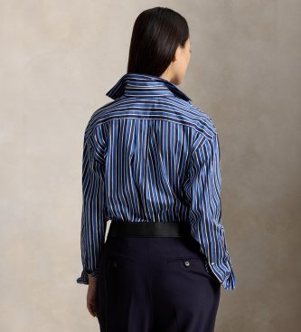 Polo Ralph Lauren Camicia in cotone a righe Relaxed Fit blu