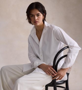 Polo Ralph Lauren Camisa de algodón Relaxed Fit blanco