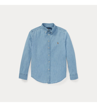 Polo Ralph Lauren Chemise en chambray de coton bleu