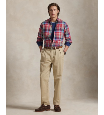 Polo Ralph Lauren Camisa de cuadros Oxford Custom Fit rojo