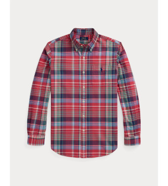Polo Ralph Lauren Camisa de cuadros Oxford Custom Fit rojo
