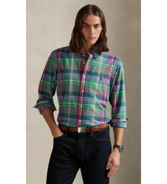 Polo Ralph Lauren Camicia a quadri Oxford verde su misura