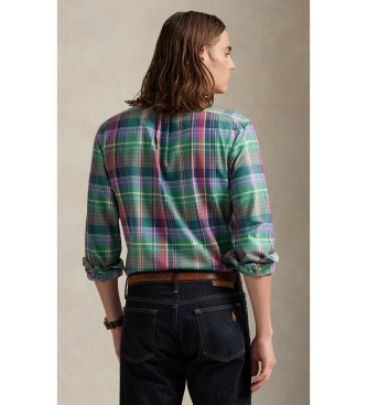 Polo Ralph Lauren Camicia a quadri Oxford verde su misura