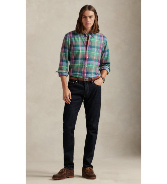 Polo Ralph Lauren Camicia a quadri Oxford verde su misura