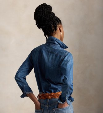 Polo Ralph Lauren Chemise Slim Fit en denim bleu