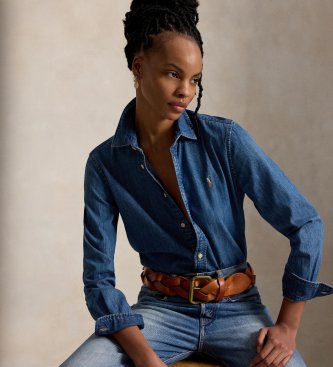 Polo Ralph Lauren Chemise Slim Fit en denim bleu