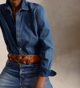 Polo Ralph Lauren Chemise Slim Fit en denim bleu
