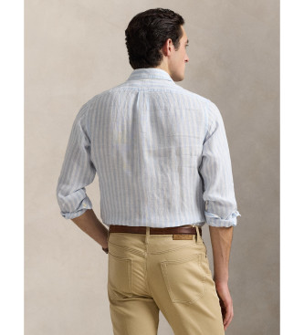 Polo Ralph Lauren Lanena srajca z belimi in modrimi črtami