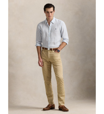 Polo Ralph Lauren Lanena srajca z belimi in modrimi črtami