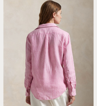 Polo Ralph Lauren Camicia in lino a righe rosa dalla vestibilit classica