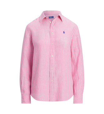 Polo Ralph Lauren Camicia in lino a righe rosa dalla vestibilit classica