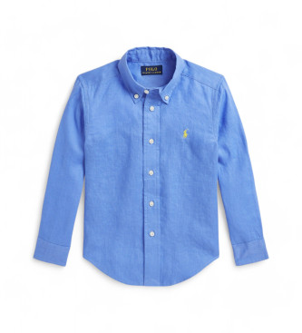 Polo Ralph Lauren Blaues Leinenhemd