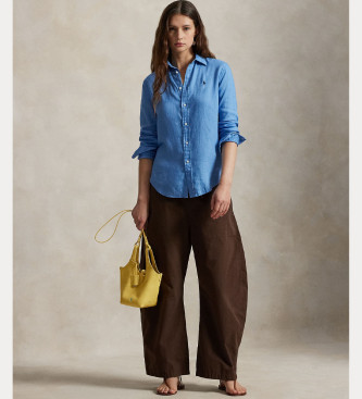 Polo Ralph Lauren Camicia in lino blu vestibilit classica