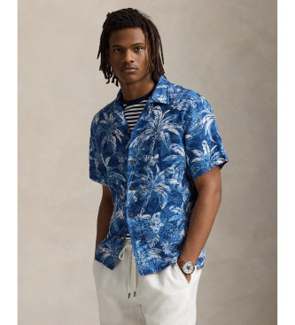 Polo Ralph Lauren Classic Fit linen shirt printed blue