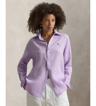 Polo Ralph Lauren Camisa de lino Classic Fit lila