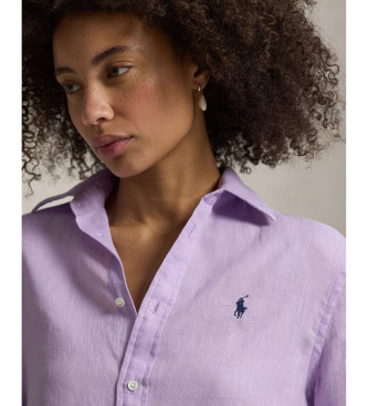 Polo Ralph Lauren Camisa de lino Classic Fit lila