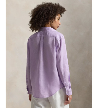 Polo Ralph Lauren Camisa de lino Classic Fit lila