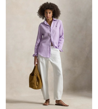 Polo Ralph Lauren Camisa de lino Classic Fit lila