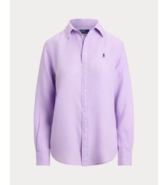 Polo Ralph Lauren Camisa de lino Classic Fit lila