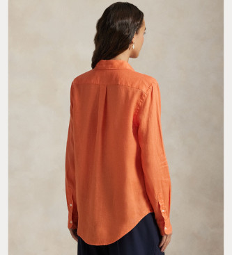 Polo Ralph Lauren Camicia in lino arancione dalla vestibilit classica