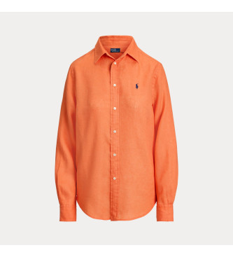 Polo Ralph Lauren Camicia in lino arancione dalla vestibilit classica
