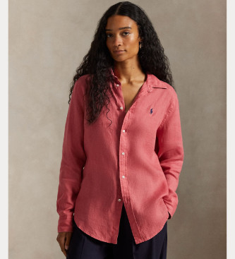 Polo Ralph Lauren Camicia in lino rosa dalla vestibilit classica