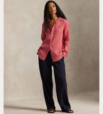 Polo Ralph Lauren Camicia in lino rosa dalla vestibilit classica