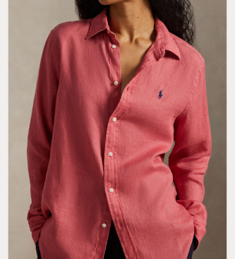 Polo Ralph Lauren Camicia in lino rosa dalla vestibilit classica
