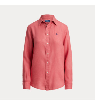 Polo Ralph Lauren Camicia in lino rosa dalla vestibilit classica